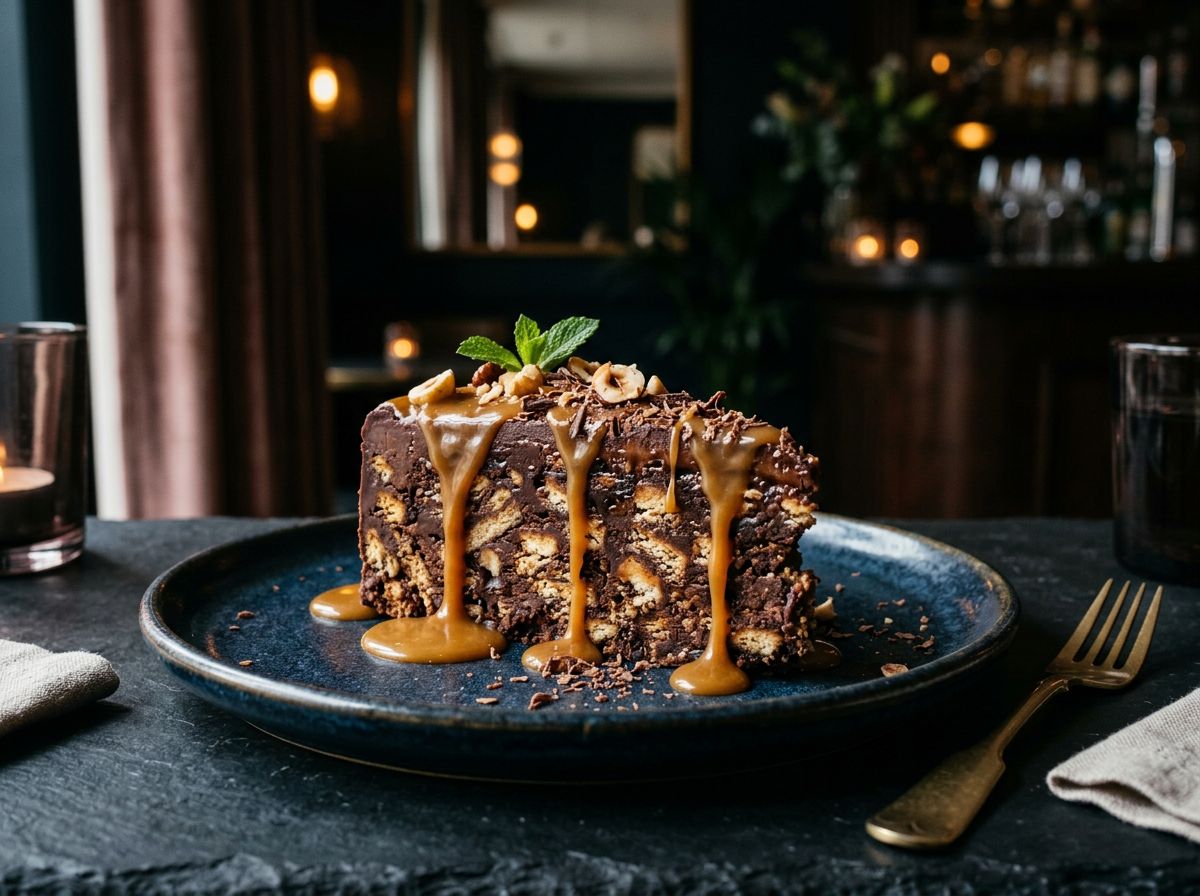 No-bake chocolate biscuit cake